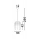 Natural Rattan Black Fabric Wire & Base LED E27 1x12 Watt 230 Volt IP20 Bulb Excluded D: 30 H1: 42 H2: 250 cm Adjustable height