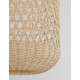 Natural Rattan Black Fabric Wire & Base LED E27 1x12 Watt 230 Volt IP20 Bulb Excluded D: 24.5 H1: 37 H2: 250 cm Adjustable heig