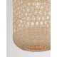 Natural Rattan Black Fabric Wire & Base LED E27 1x12 Watt 230 Volt IP20 Bulb Excluded D: 24.5 H1: 37 H2: 250 cm Adjustable heig