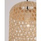 Natural Rattan Black Fabric Wire & Base LED E27 1x12 Watt 230 Volt IP20 Bulb Excluded D: 24.5 H1: 37 H2: 250 cm Adjustable heig