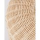 Natural Rattan Black Fabric Wire & Base LED E27 1x12 Watt 230 Volt IP20 Bulb Excluded D: 24.5 H1: 37 H2: 250 cm Adjustable heig