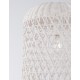 Ivory Rattan White Fabric Wire & Base LED E27 1x12 Watt 230 Volt IP20 Bulb Excluded D: 24.5 H1: 37 H2: 250 cm Adjustable height