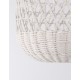 Ivory Rattan White Fabric Wire & Base LED E27 1x12 Watt 230 Volt IP20 Bulb Excluded D: 24.5 H1: 37 H2: 250 cm Adjustable height