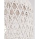 Ivory Rattan White Fabric Wire & Base LED E27 1x12 Watt 230 Volt IP20 Bulb Excluded D: 24.5 H1: 37 H2: 250 cm Adjustable height