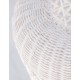 Ivory Rattan White Fabric Wire & Base LED E27 1x12 Watt 230 Volt IP20 Bulb Excluded D: 24.5 H1: 37 H2: 250 cm Adjustable height