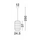 Ivory Rattan White Fabric Wire & Base LED E27 1x12 Watt 230 Volt IP20 Bulb Excluded D: 24.5 H1: 37 H2: 250 cm Adjustable height