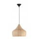Natural Rattan Black Fabric Wire & Base LED E27 1x12 Watt 230 Volt IP20 Bulb Excluded D: 38.5 H1: 34 H2: 250 cm Adjustable heig