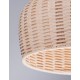 Natural Rattan Black Fabric Wire & Base LED E27 1x12 Watt 230 Volt IP20 Bulb Excluded D: 38.5 H1: 34 H2: 250 cm Adjustable heig