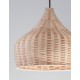 Natural Rattan Black Fabric Wire & Base LED E27 1x12 Watt 230 Volt IP20 Bulb Excluded D: 38.5 H1: 34 H2: 250 cm Adjustable heig