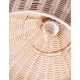 Natural Rattan Black Fabric Wire & Base LED E27 1x12 Watt 230 Volt IP20 Bulb Excluded D: 38.5 H1: 34 H2: 250 cm Adjustable heig
