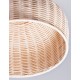Natural Rattan Black Fabric Wire & Base LED E27 1x12 Watt 230 Volt IP20 Bulb Excluded D: 38.5 H1: 34 H2: 250 cm Adjustable heig