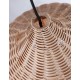 Natural Rattan Black Fabric Wire & Base LED E27 1x12 Watt 230 Volt IP20 Bulb Excluded D: 38.5 H1: 34 H2: 250 cm Adjustable heig