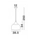 Natural Rattan Black Fabric Wire & Base LED E27 1x12 Watt 230 Volt IP20 Bulb Excluded D: 38.5 H1: 34 H2: 250 cm Adjustable heig