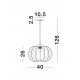 White Metal Brown Wood LED E27 1x12 Watt 230 Volt IP20 Bulb Excluded D: 40 H1: 26 H2: 126 cm Adjustable height 