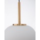 Opal Glass Brass Gold Metal Black Fabric Wire LED E27 1x12 Watt 230 Volt IP20 Bulb Excluded D: 22 H1: 40 H2: 120 cm Adjustable H