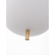 Opal Glass Brass Gold Metal Black Fabric Wire LED E27 1x12 Watt 230 Volt IP20 Bulb Excluded D: 22 H1: 40 H2: 120 cm Adjustable H