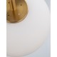 Opal Glass Brass Gold Metal Black Fabric Wire LED E27 1x12 Watt 230 Volt IP20 Bulb Excluded D: 27 H1: 40 H2: 120 cm Adjustable H