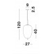 Opal Glass Brass Gold Metal Black Fabric Wire LED E27 1x12 Watt 230 Volt IP20 Bulb Excluded D: 27 H1: 40 H2: 120 cm Adjustable H