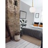 Opal Glass Brass Gold Metal Black Fabric Wire LED E14 1x5 Watt 230 Volt IP20 Bulb Excluded D: 18.5 H1: 17.2 H2: 120 cm Adjustabl