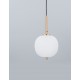 Opal Glass Brass Gold Metal Black Fabric Wire LED E14 1x5 Watt 230 Volt IP20 Bulb Excluded D: 18.5 H1: 17.2 H2: 120 cm Adjustabl