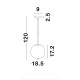 Opal Glass Brass Gold Metal Black Fabric Wire LED E14 1x5 Watt 230 Volt IP20 Bulb Excluded D: 18.5 H1: 17.2 H2: 120 cm Adjustabl