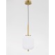 Opal Glass Brass Gold Metal Black Fabric Wire LED E14 1x5 Watt 230 Volt IP20 Bulb Excluded D: 16.5 H1: 20 H2: 120 cm Adjustable 