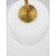 Opal Glass Brass Gold Metal Black Fabric Wire LED E14 1x5 Watt 230 Volt IP20 Bulb Excluded D: 16.5 H1: 20 H2: 120 cm Adjustable 