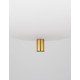 Opal Glass Brass Gold Metal Black Fabric Wire LED E14 1x5 Watt 230 Volt IP20 Bulb Excluded D: 16.5 H1: 20 H2: 120 cm Adjustable 