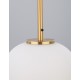 Opal Glass Brass Gold Metal Black Fabric Wire LED E14 1x5 Watt 230 Volt IP20 Bulb Excluded D: 15.8 H1: 23 H2: 120 cm Adjustable 