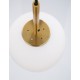 Opal Glass Brass Gold Metal Black Fabric Wire LED E14 1x5 Watt 230 Volt IP20 Bulb Excluded D: 15.8 H1: 23 H2: 120 cm Adjustable 