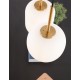 Opal Glass Brass Gold Metal Black Fabric Wire LED E14 3x5 Watt 230 Volt IP20 Bulb Excluded L: 53 W: 9 H: 120 cm Adjustable Heigh