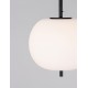 Black Metal & Opal Glass Black Fabric Wire LED E27 1x12 Watt 230 Volt IP20 Bulb Excluded D: 30 H: 120 cm Adjustable height 