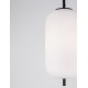 Black Metal & Opal Glass Black Fabric Wire LED E27 1x12 Watt 230 Volt IP20 Bulb Excluded D: 22 H: 120 cm Adjustable height 