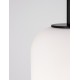 Black Metal & Opal Glass Black Fabric Wire LED E27 1x12 Watt 230 Volt IP20 Bulb Excluded D: 22 H: 120 cm Adjustable height 