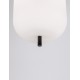 Black Metal & Opal Glass Black Fabric Wire LED E27 1x12 Watt 230 Volt IP20 Bulb Excluded D: 22 H: 120 cm Adjustable height 