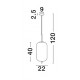 Black Metal & Opal Glass Black Fabric Wire LED E27 1x12 Watt 230 Volt IP20 Bulb Excluded D: 22 H: 120 cm Adjustable height 