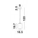 Black Metal & Opal Glass Black Fabric Wire LED E14 1x5 Watt 230 Volt IP20 Bulb Excluded D: 16.5 H: 120 cm Adjustable height 