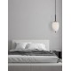 Black Metal & Opal Glass Black Fabric Wire LED E14 1x5 Watt 230 Volt IP20 Bulb Excluded D: 15.8 H: 120 cm Adjustable height 