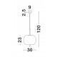 Brass Gold Metal & Smoky Glass Black Fabric Wire LED E27 1x12 Watt 230 Volt IP20 Bulb Excluded D: 30 H: 120 cm Adjustable heigh