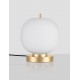 Brass Gold Metal & Opal Glass LED E14 1x5 Watt 230 Volt IP20 Bulb Excluded Cable Length: 160 cm D: 18.5 H: 22.5 cm 