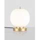Brass Gold Metal & Opal Glass LED E14 1x5 Watt 230 Volt IP20 Bulb Excluded Cable Length: 160 cm D: 18.5 H: 22.5 cm 