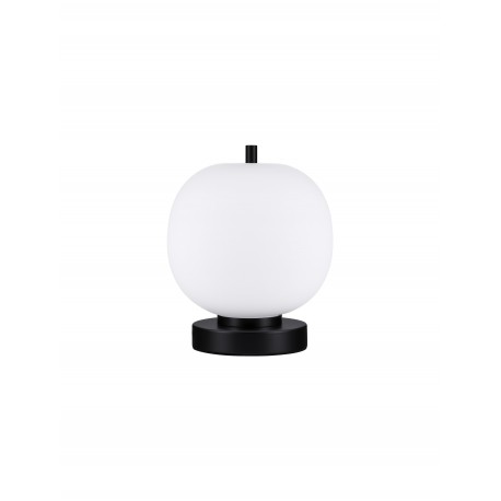 Black Metal & Opal Glass LED E14 1x5 Watt 230 Volt IP20 Bulb Excluded Cable Length: 160 cm D: 18.5 H: 22.5 cm 