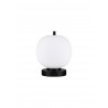 Black Metal & Opal Glass LED E14 1x5 Watt 230 Volt IP20 Bulb Excluded Cable Length: 160 cm D: 18.5 H: 22.5 cm