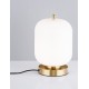 Brass Gold Metal & Opal Glass LED E14 1x5 Watt 230 Volt IP20 Bulb Excluded Cable Length: 160 cm D: 16.5 H: 25 cm 