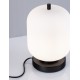 Black Metal & Opal Glass LED E14 1x5 Watt 230 Volt IP20 Bulb Excluded Cable Length: 160 cm D: 16.5 H: 25 cm