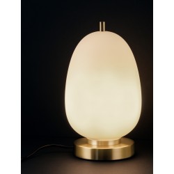 Brass Gold Metal & Opal Glass LED E14 1x5 Watt 230 Volt IP20 Bulb Excluded Cable Length: 160 cm D: 15.8 H: 28 cm 