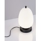 Black Metal & Opal Glass LED E14 1x5 Watt 230 Volt IP20 Bulb Excluded Cable Length: 160 cm D: 15.8 H: 28 cm