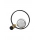 Smoky Glass Brushed Gold & Black Aluminium LED E14 1x5 Watt 230 Volt IP20 Bulb Excluded Cable Length: 160 cm L: 42 W: 15 H: 40 c