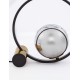 Smoky Glass Brushed Gold & Black Aluminium LED E14 1x5 Watt 230 Volt IP20 Bulb Excluded Cable Length: 160 cm L: 42 W: 15 H: 40 c