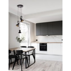 Matt Black Metal LED E14 3x5 Watt 230 Volt IP20 Bulb Excluded D: 24 H: 120 cm Adjustable height Adjustable 